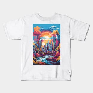 Landscape Surrounded By City Kids T-Shirt